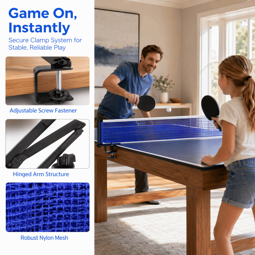 شبكة تنس طاولة من النايلون مع  - مراجعة Table Tennis Net Set وسعره