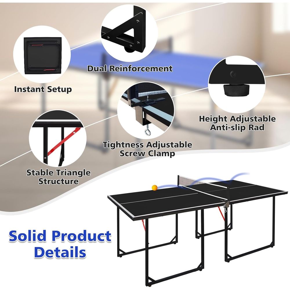 طاولات بينج بونج محمولة بحجم 4 - مراجعة Table Tennis Net Set وسعره